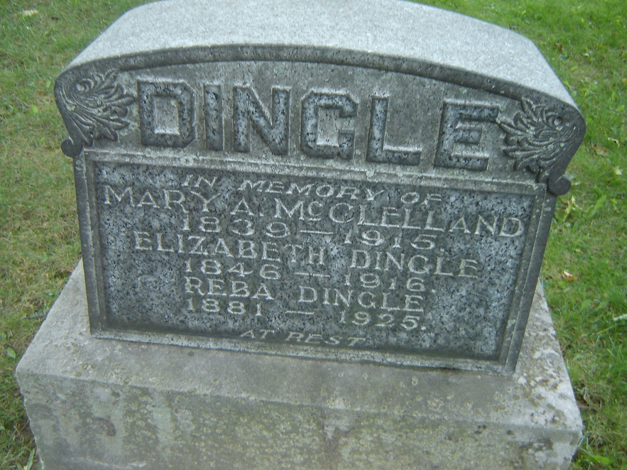Photo of headstones/Mary A McClelland hdstn Prospect Cem, Toronto, Ont